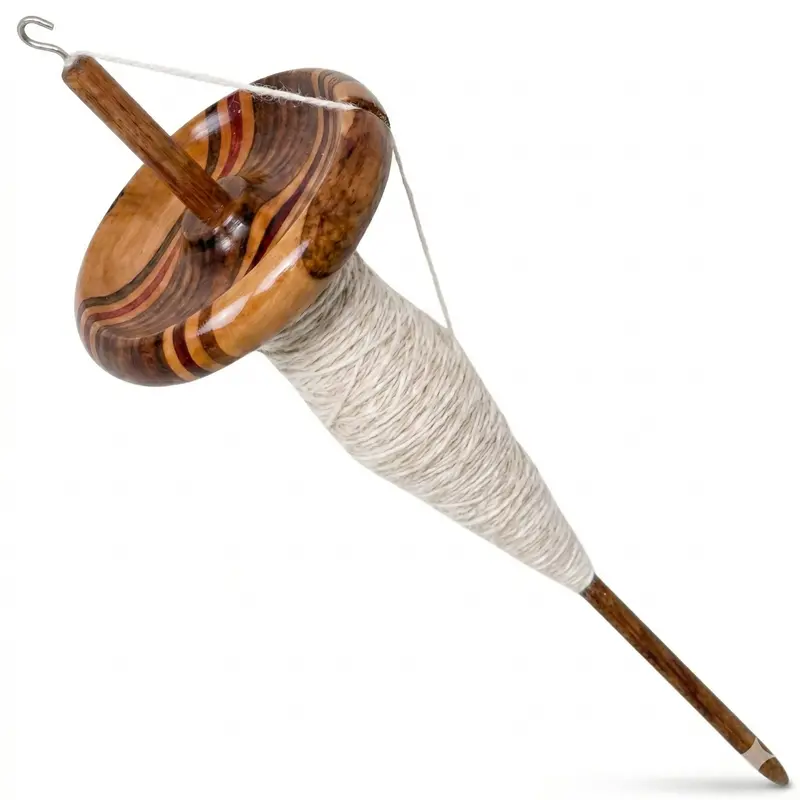 Top-Whorl Drop Spindle – Balanced, Lightweight Spindle for Fine to Medium Yarn Spinning