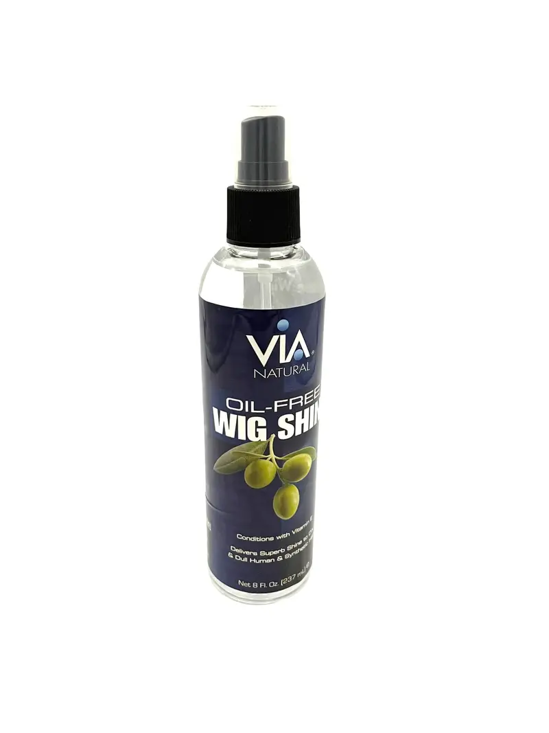 Via Natural Wig Shine Spray – Oil-Free Conditioning Mist, 8 oz
