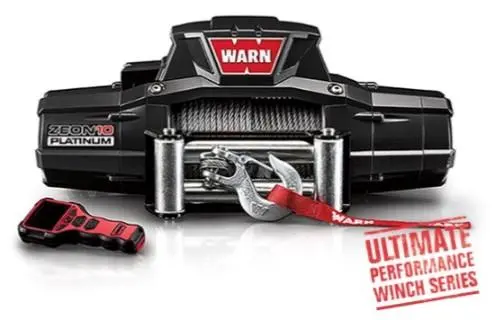 Warn Zeon Platinum 12V Electric Winch for Off-Road Recovery