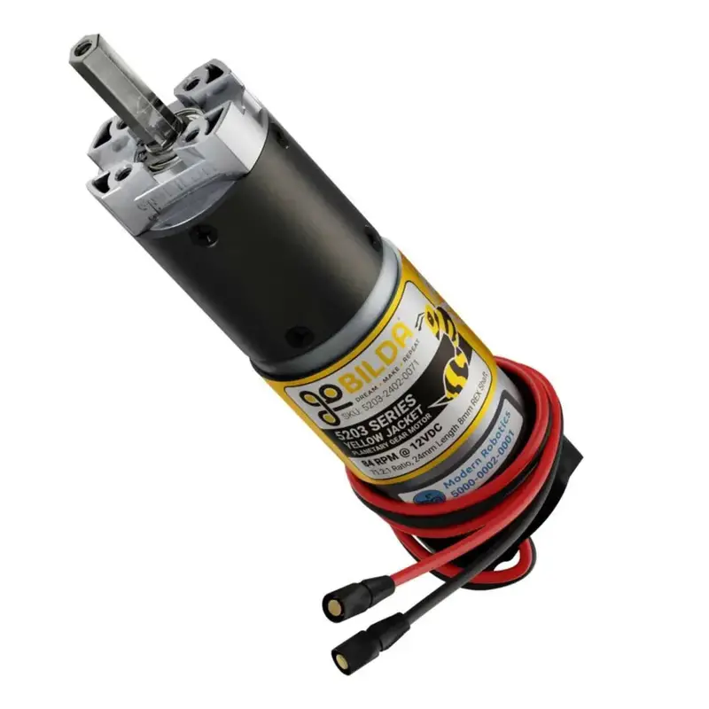 Yellow Jacket 5203 Planetary Gearmotor – 71.2:1 Ratio, 84 RPM, 3.3–5V Encoder Output
