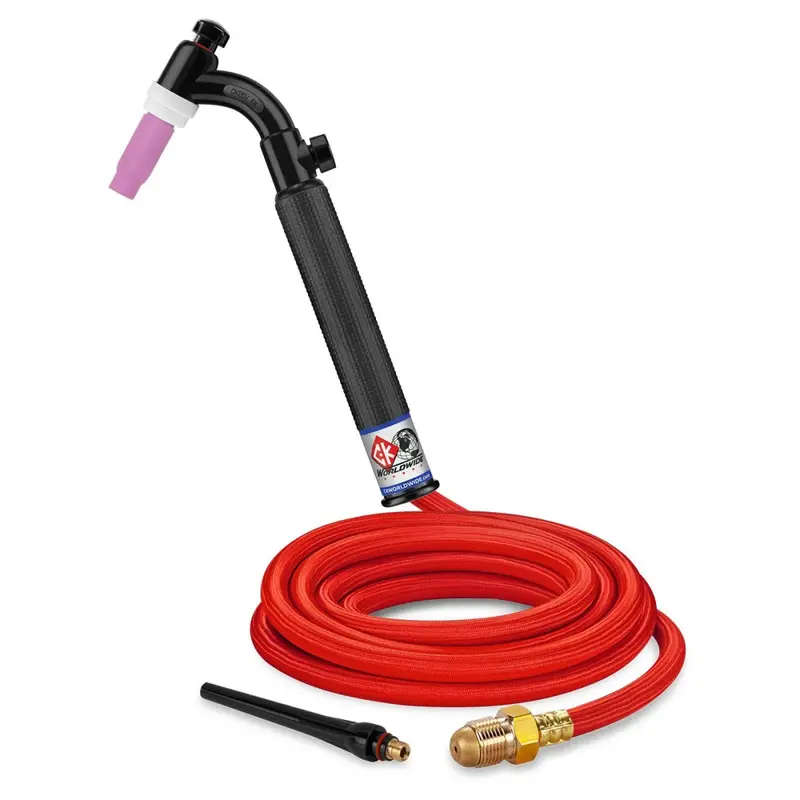 Ck Worldwide Ck26V-12-Rsf Flex Head Tig Torch – 200A, Gas-Cooled, 12.5 Ft Superflex Cables 1